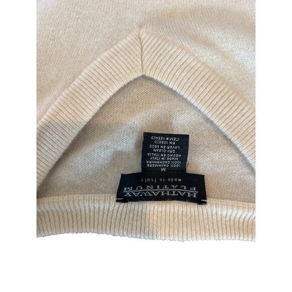 Men’s 100% Cashmere Cream Brown Argyle V-Neck Grandpacore Sweater - Picture 9 of 9